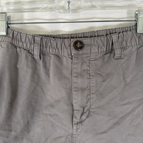 Chubbies Shorts Men's Large Grey Chino Elastic Waist Cotton Blend Pockets - Picture 2 of 9